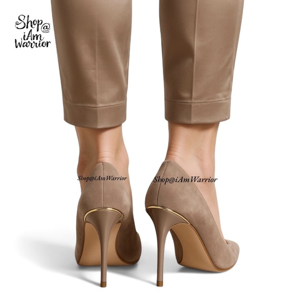 White House Black Market taupe suede pointed toe stiletto heels *shop@iamwarrior - Picture 2 of 12